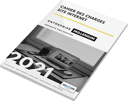 Couverture du cahier des charges site web de Millenium, réalisé par Cédric Rouzès